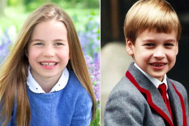 Putri Charlotte dan Pangeran William sewaktu kecil