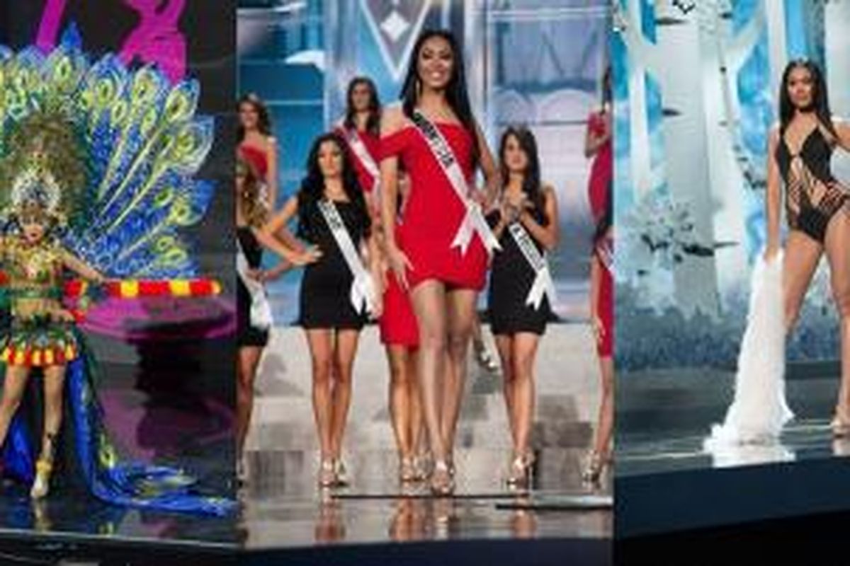 Puteri Indonesia, Whulandary saat tampil dalam ajang Miss Universe 2013.