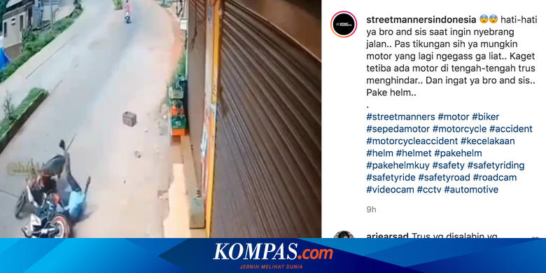 Pengendara Motor Terpental Gegara Akamsi Selonong Keluar dari Gang - Kompas.com - Otomotif Kompas.com