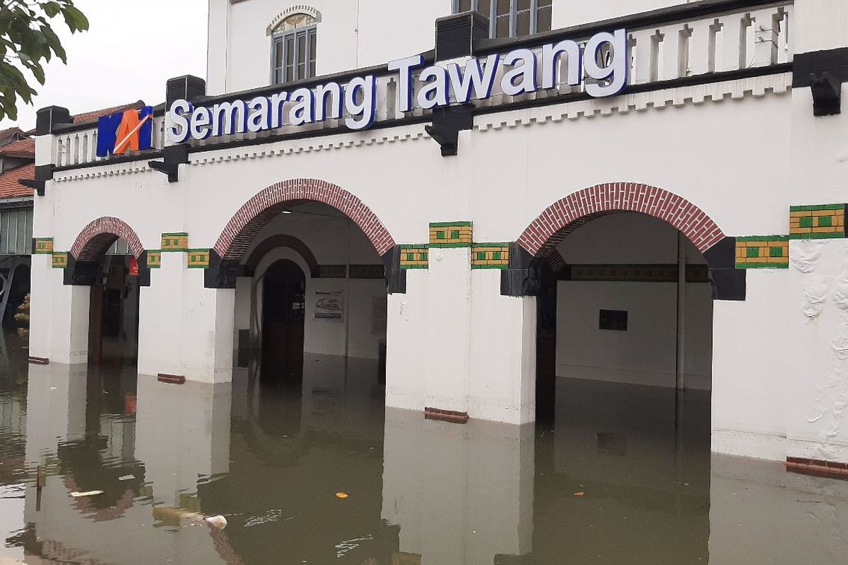 Kondisi stasiun kereta api Tawang Semarang, Rabu (23/2/2021).