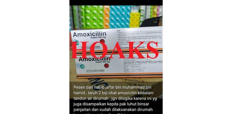 Hoaks Meletakkan 2 Butir Amoxicillin Di Tandon Air Jadi Penangkal Corona Halaman All Kompas Com