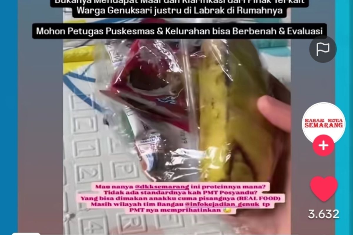 Usai Video Viral, Posyandu di Semarang Janji Beri Makanan Bergizi untuk Balita