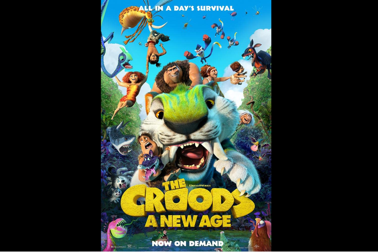 Nicolas Cage, Emma Stone, dan Ryan Reynolds menjadi pengisi suara dalam film animasi The Croods: A New Age (2020).