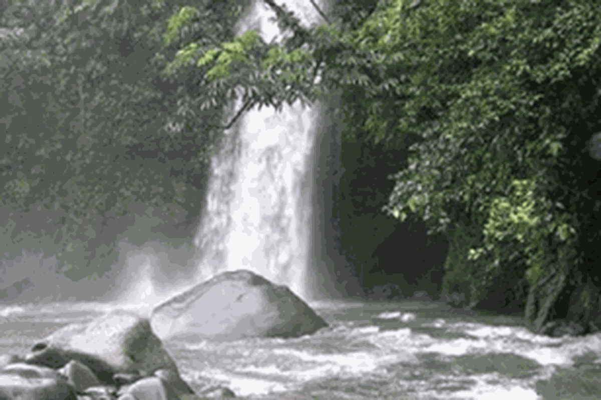 Air Terjun Lematang Indah di Kota Pagar Alam, Sumatera Selatan.