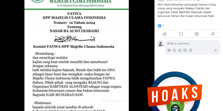 [VIDEO] Hoaks MUI Rilis Fatwa Terkait Nasab Ba'alawi Atau Para Habib ...