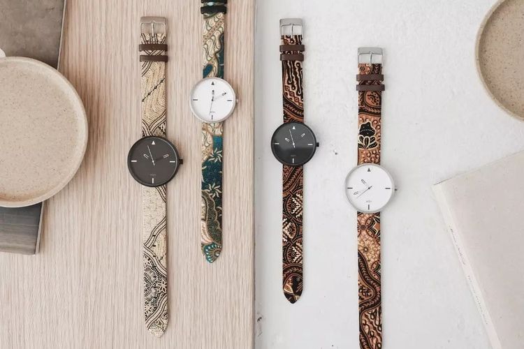 Jam tangan lokal merek Wish Watch memiliki koleksi unik, yakni menghadirkan sentuhan batik di strap-nya