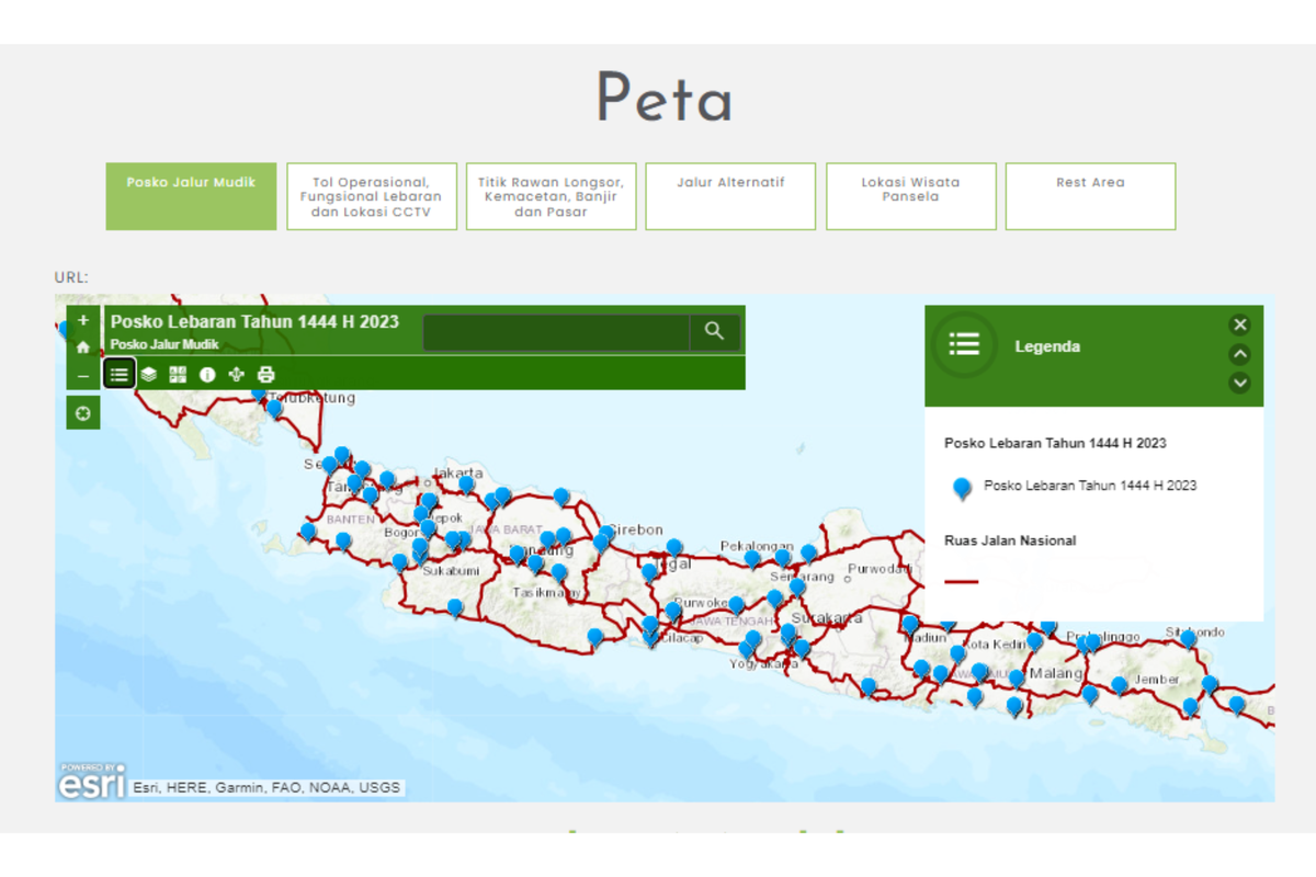 cara cek posko mudik lebaran 2023 