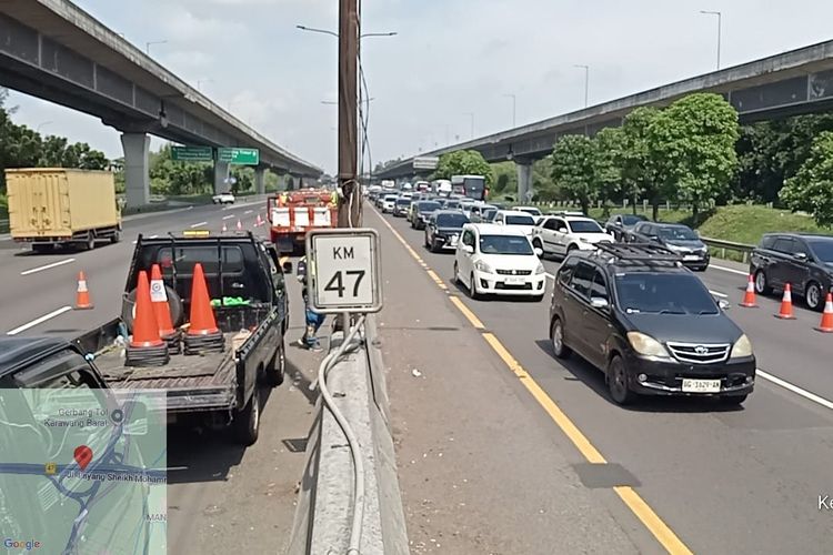 Ilustrasi rekayasa lalu lintas contraflow saat mudik Lebaran 2026