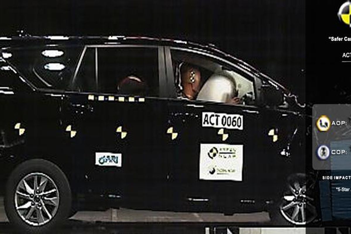 Tes tabrak Toyota Kijang Innova terbaru yang dilakukan ASEAN NCAP.