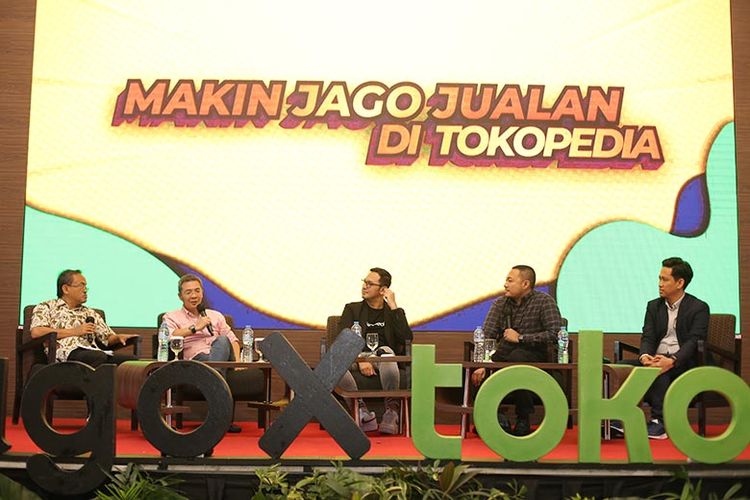 Acara workshop 'Makin jago Jualan di Tokopedia' di Holiday Inn Pasteur, Bandung, Jawa Barat, Kamis (6/10/2022). 

