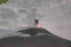 Gunung Ile Lewotolok Alami Erupsi dan Lontarkan Lava Pijar Sejauh 250 Meter