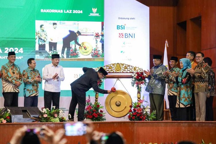 Badan Amil Zakat Nasional (Baznas) Republik Indonesia (RI) menggelar Rapat Kerja Nasional (Rakornas) Lembaga Amil Zakat (LAZ) se-Indonesia 2024, di Jakarta, Selasa (15/10/2024).