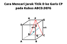 Cara Mencari Jarak Titik D ke Garis CP pada Kubus ABCD.DEFG