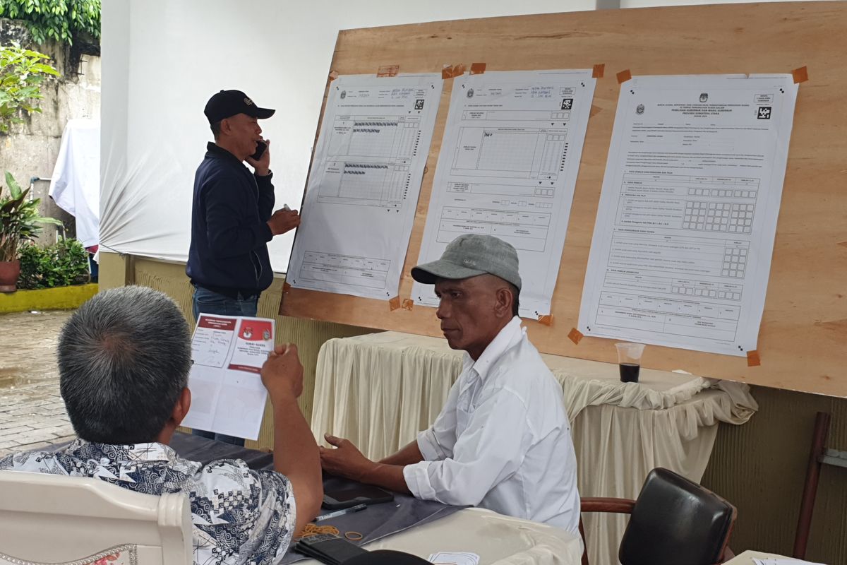 Pasangan calon gubernur Sumatera Utara (Sumut) nomor urut 1, Bobby Nasution dan Surya memang di TPS 15, Kecamatan Selayang, Kota Medan pada Rabu (27/11/2024). 