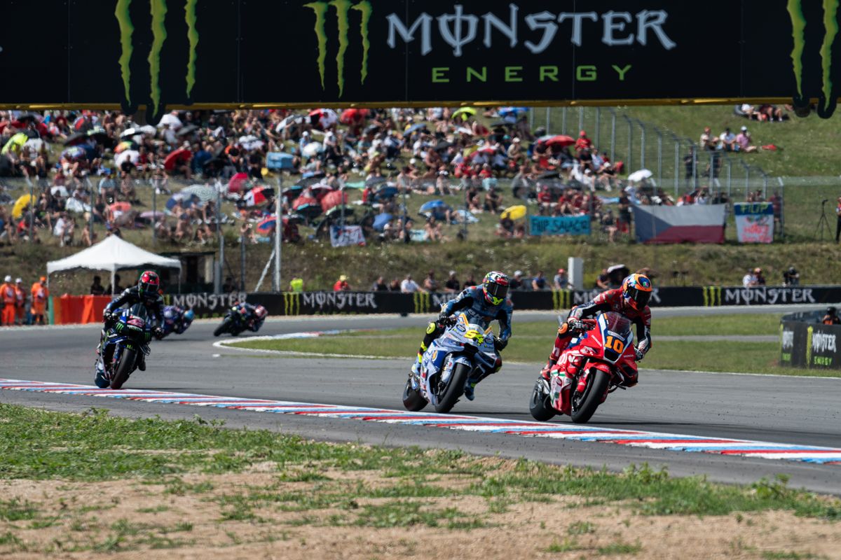 Fermin Aldeguer saat berlaga pada MotoGP Ceko 2025
