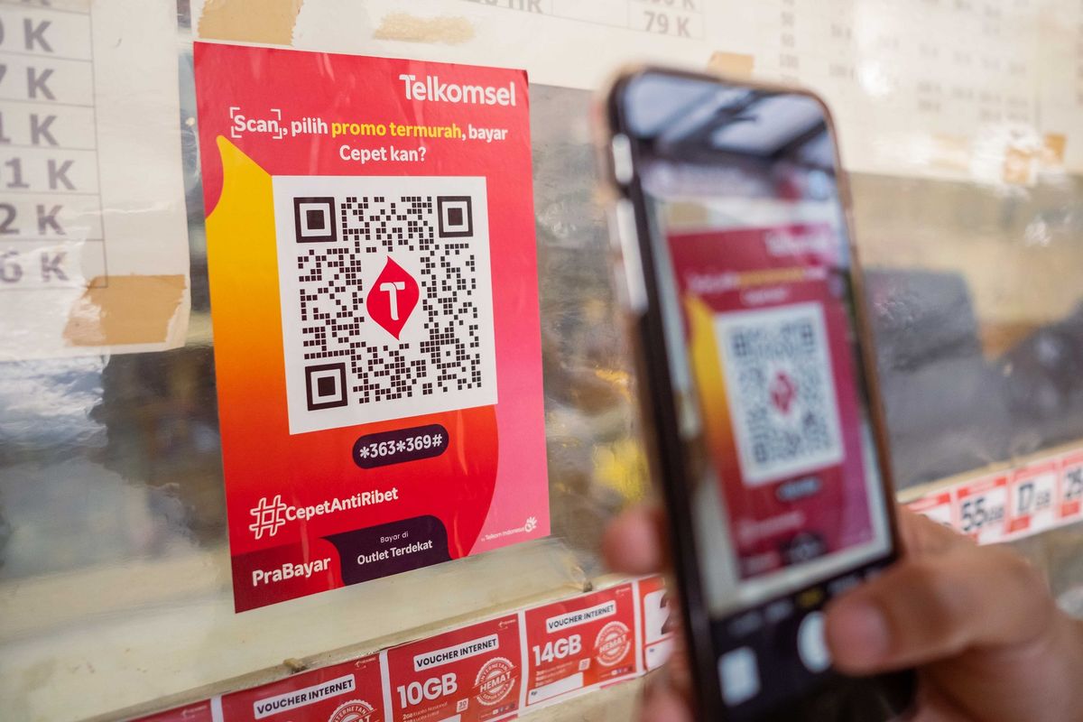 Scan kode QR paket Telkomsel