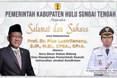 Bupati HST Ucapkan Selamat atas Pengukuhan Guru Besar Pius Lustrilanang