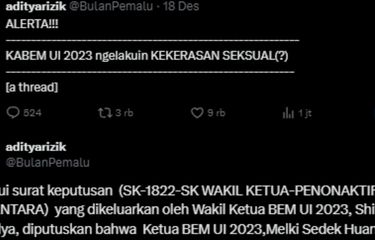 Dituding Melakukan Kekerasan Seksual, Ini Bantahan Ketua BEM UI ...