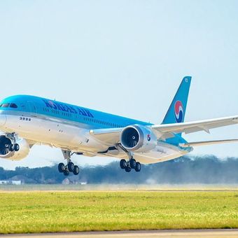 Ilustrasi maskapai penerbangan Korean Air. 