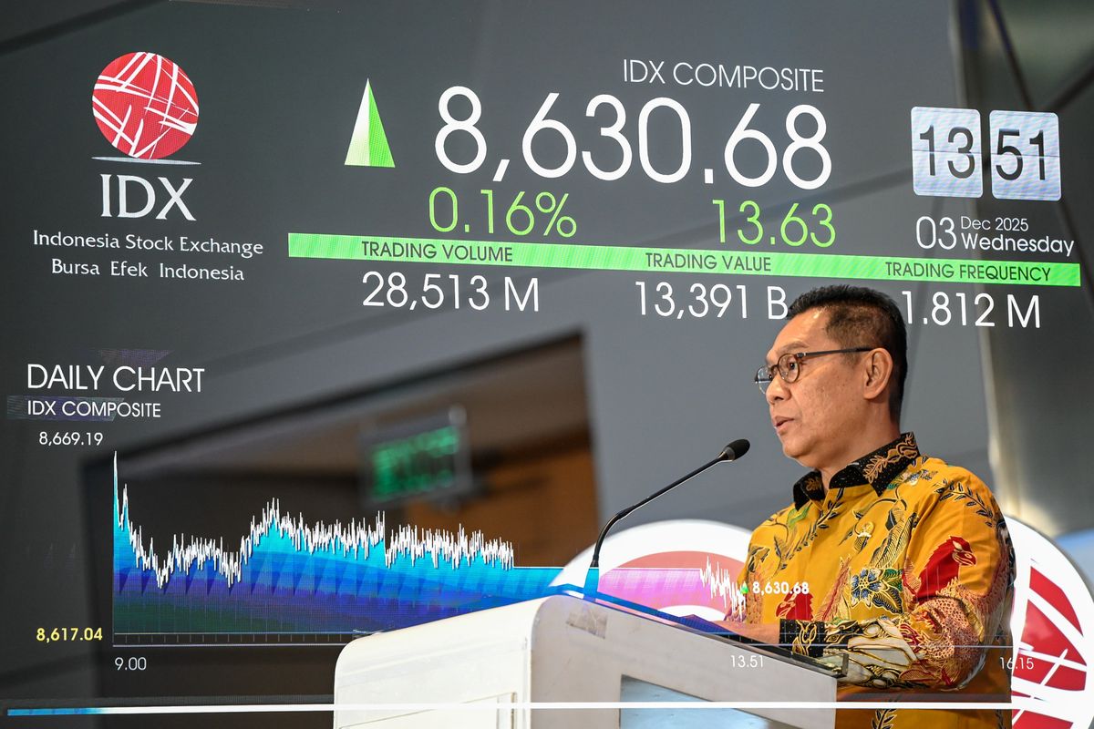 Wakil Ketua DPR RI Adies Kadir saat menjadi keynote speaker dalam CNBC Financial Forum: ?Penguatan Sistem Keuangan Indonesia?, yang digelar di Bursa Efek Indonesia, Jakarta, Rabu (3/12/2025).