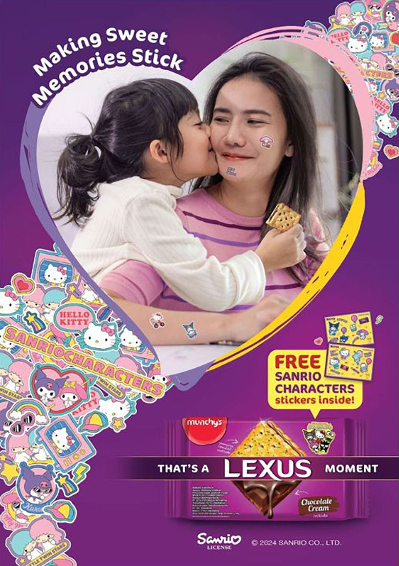 Lexus Sandwich Crackers membawa keceriaan di setiap gigitannya melalui edisi spesial yang berkolaborasi dengan karakter Sanrio, sebagai bagian dari kampanye ''That's A Lexus Moment''. 