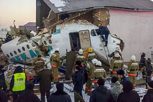 Pesawat Bek Air Jatuh Setelah Lepas Landas di Kazakhstan, 12 Orang Tewas
