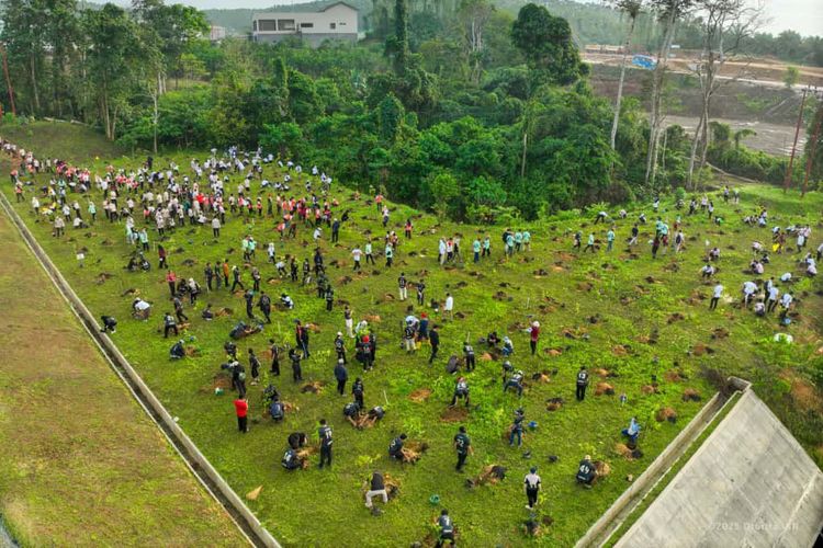 Insan Otorita IKN Gelorakan Gerakan Menanam, 700 Pohon Ditanam di Daerah Aliran Sungai Sanggai