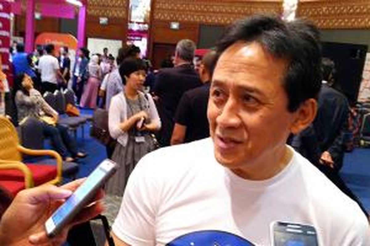 Triawan Munaf, Kepala Badan Ekonomi Kreatif, di acara Popcon Asia 2015 di JCC Senayan, Jakarta, Jumat (7/8/2015).