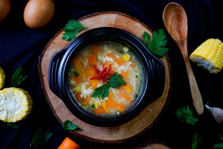 Sup telur jagung ala Instagram @my.foodplace. 