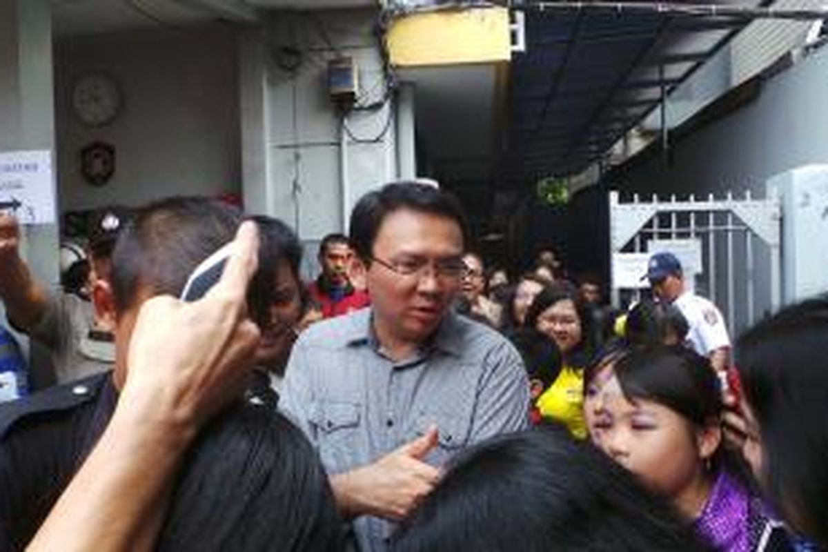 Wakil Gubernur DKI Jakarta saat mengunjungi SDK 3 Penabur, Jakarta Pusat, Sabtu (2/11/2013).