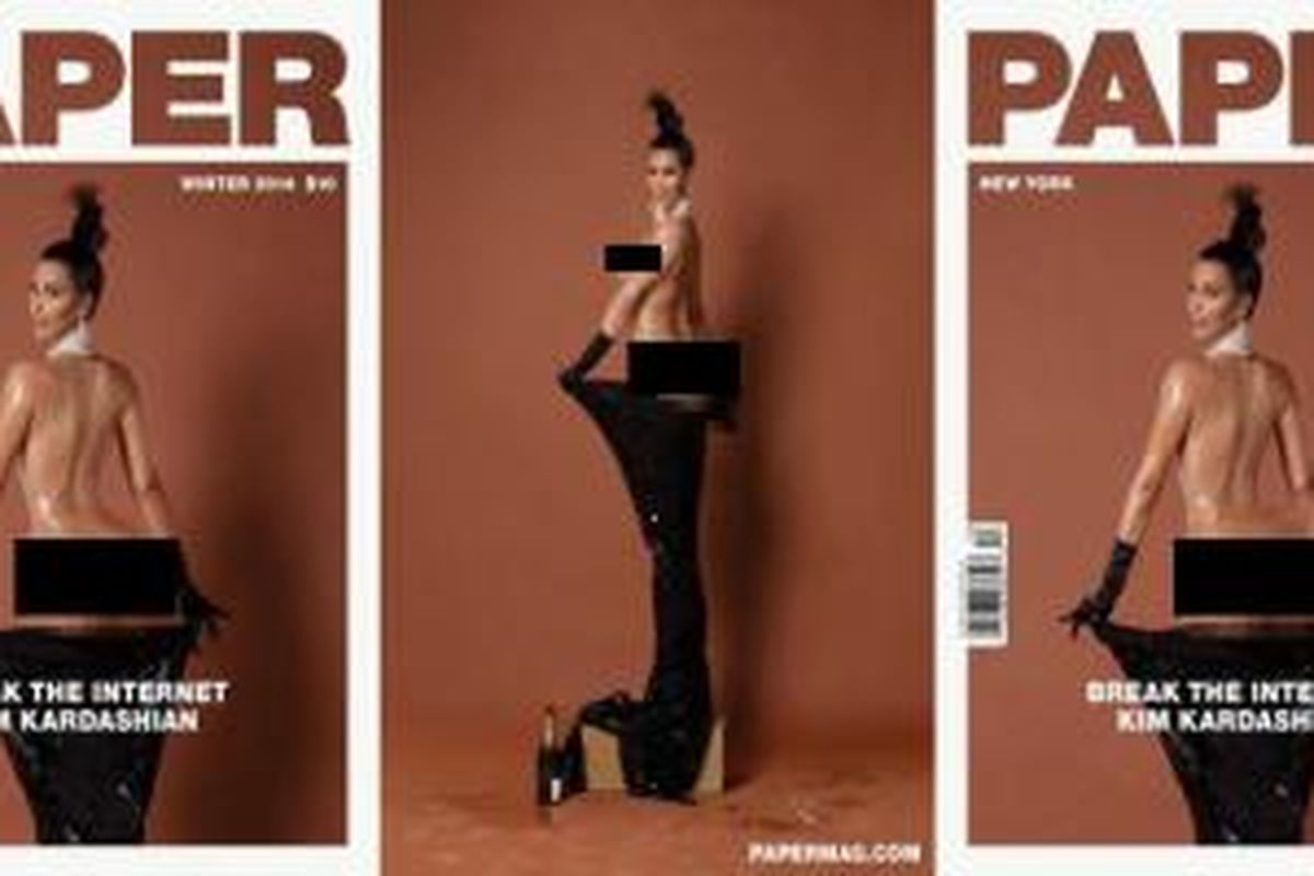 Beberapa pose tanpa busana Kim Kardashian yang menggemparkan dunia maya