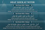 Niat Sholat Witir 1 dan 3 Rakaat: Arab, Latin, Arti, dan Tata Caranya
