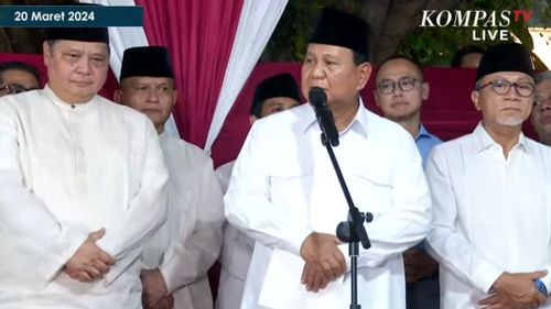 Menang Pilpres, Prabowo Ajak Rakyat Tetap Bersatu dan Bergandengan Tangan