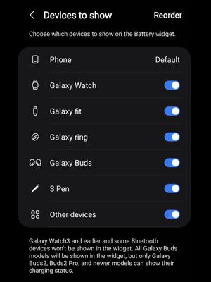 Tangkapan layar Galaxy Ring sudah muncul sebagai opsi baru di widget baterai di ponsel Galaxy.