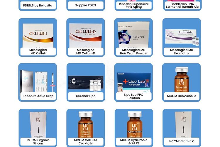 Tangkapan layar produk kosmetik berbahaya temuan BPOM RI, Jumat (31/7/2025). BPOM mencabut izin edar 16 produk kosmetik berbahaya yang disalahgunakan untuk injeksi dan mengingatkan risiko serius bagi kesehatan.