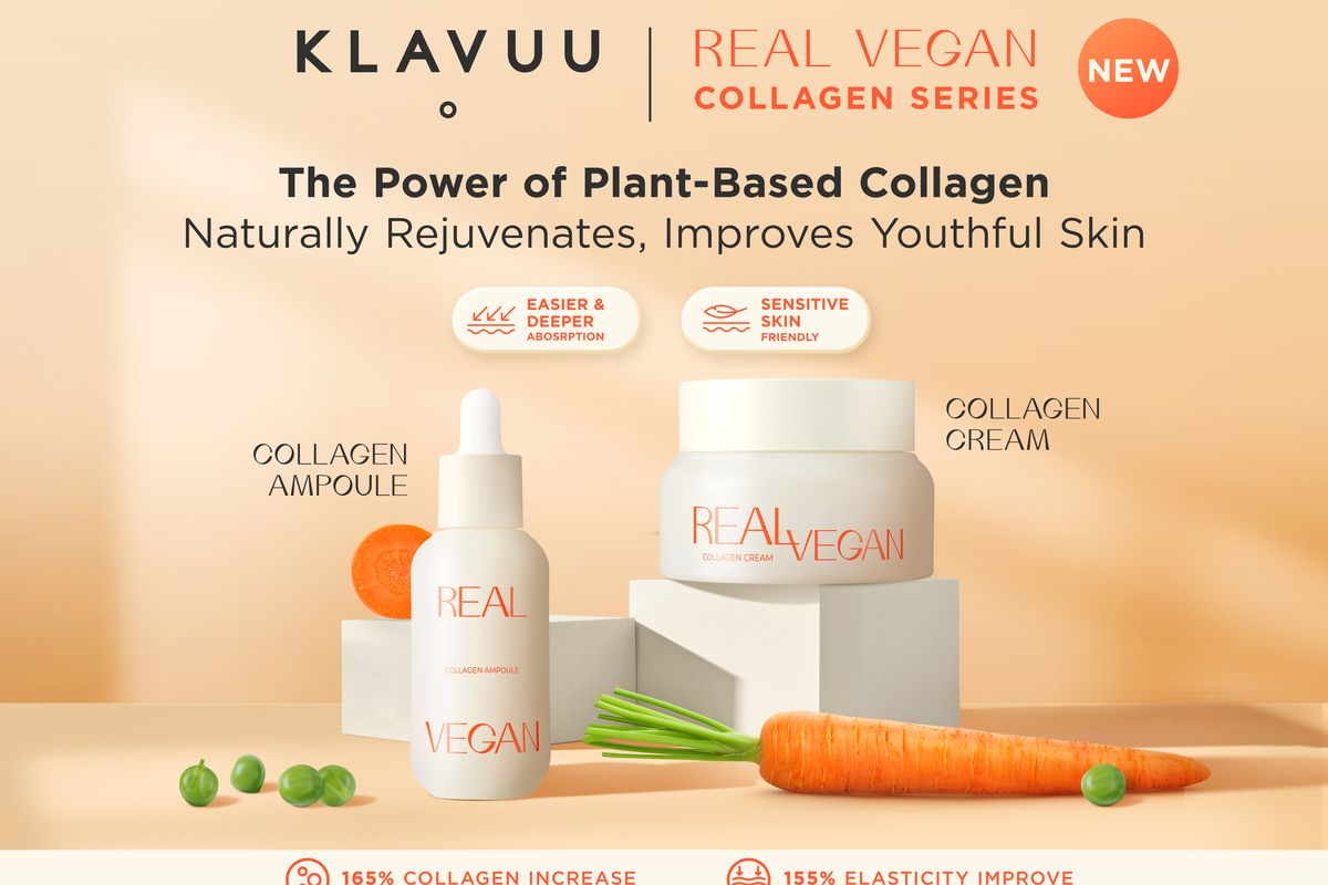 Klavuu Real Vegan Collagen adalah rangkaian produk perawatan kulit yang menggunakan kolagen nabati dari wortel dan kacang polong