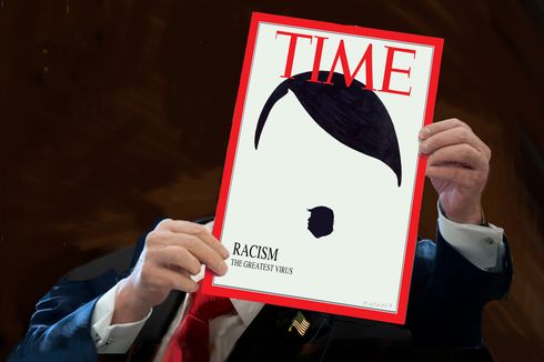 Heboh, Sampul Majalah TIME Sindir Trump Rasis ala Hitler, Ini Faktanya