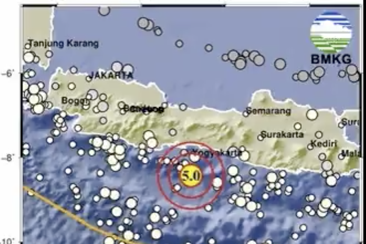 Gempa M 5 Guncang Cilacap, Getaran Terasa hingga Jogja, Kebumen, Bantul, dan Pacitan