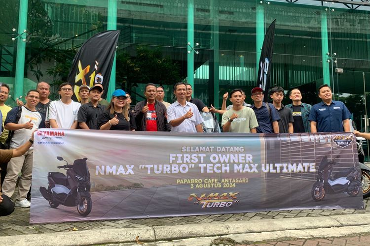 PT Yamaha Indonesia Motor Manufacturing menggelar seremoni handover unit Nmax ?Turbo? Tech Max Ultimate di Jakarta, 3 Agustus 2024. 