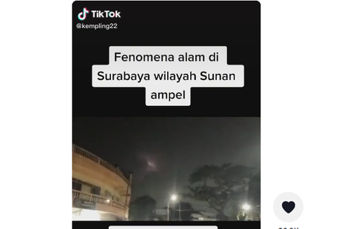 Video Viral Petir Menyambar-nyambar di Langit Surabaya, Ada Apa?