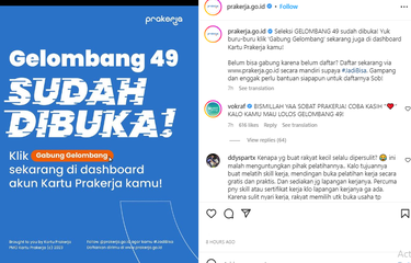 Kartu Prakerja gelombang 49 resmi dibuka pada Senin (6/3/2023).