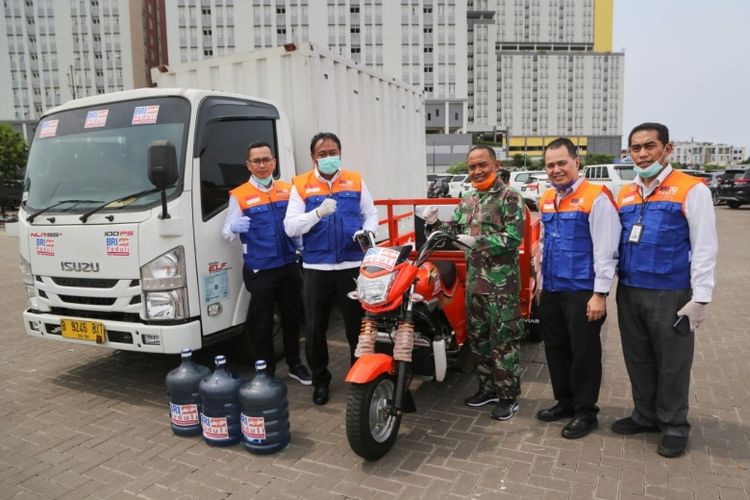 Beberapa bantuan yang diberikan BRI untuk Rumah Sakit Corona Wisma Atlet Kemayoran, Jakarta 