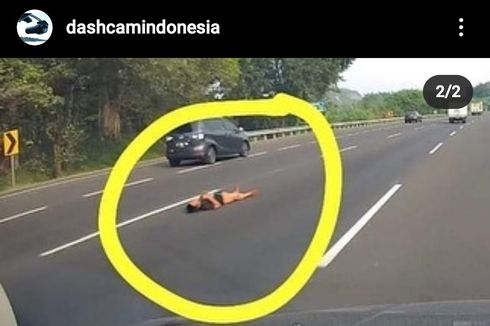 Orang Tiduran di Tengah Jalan Tol Japek Disebut Punya Gangguan Emosi, Kini Sudah Diamankan