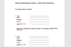 Contoh Surat Perjanjian Kontrak Rumah dengan Meterai