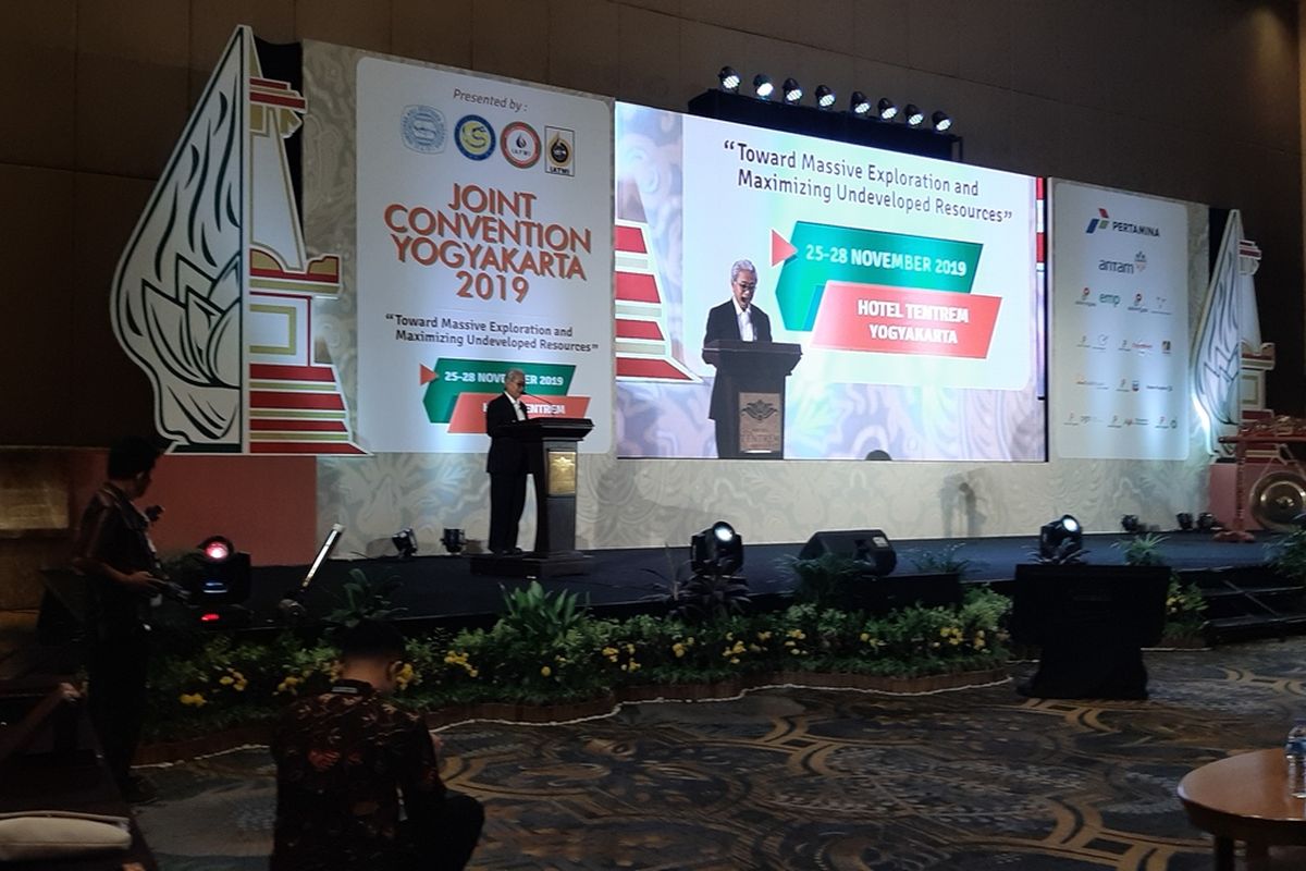 Kepala SKK Migas Dwi Soetjipto dalam Pembukaan Joint Convention Yogyakarta 2019 (JCY 2019), di Hotel Tentrem, Kota Yogyakarta. Selasa (26/11/2019)