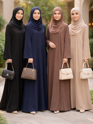 Abaya Klasik Minimalis Tetap Jadi Favorit.