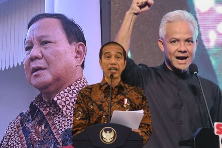 Kolase Jokowi, Prabowo, dan Ganjar Pranowo.