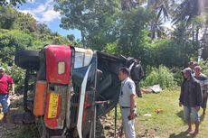 Bus dari Sumbawa ke Bima Terguling, 15 Penumpang Luka-luka