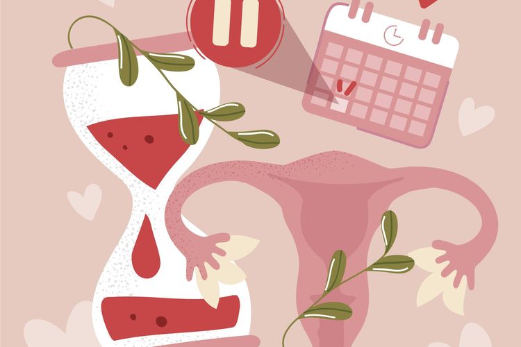 Ilustrasi menstruasi. 