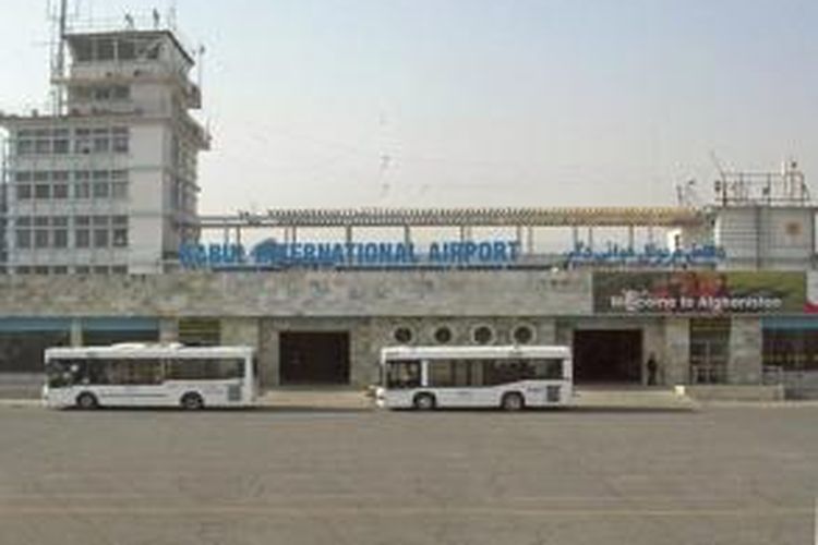 Ilustrasi Bandara Internasional Kabul, Afganistan.